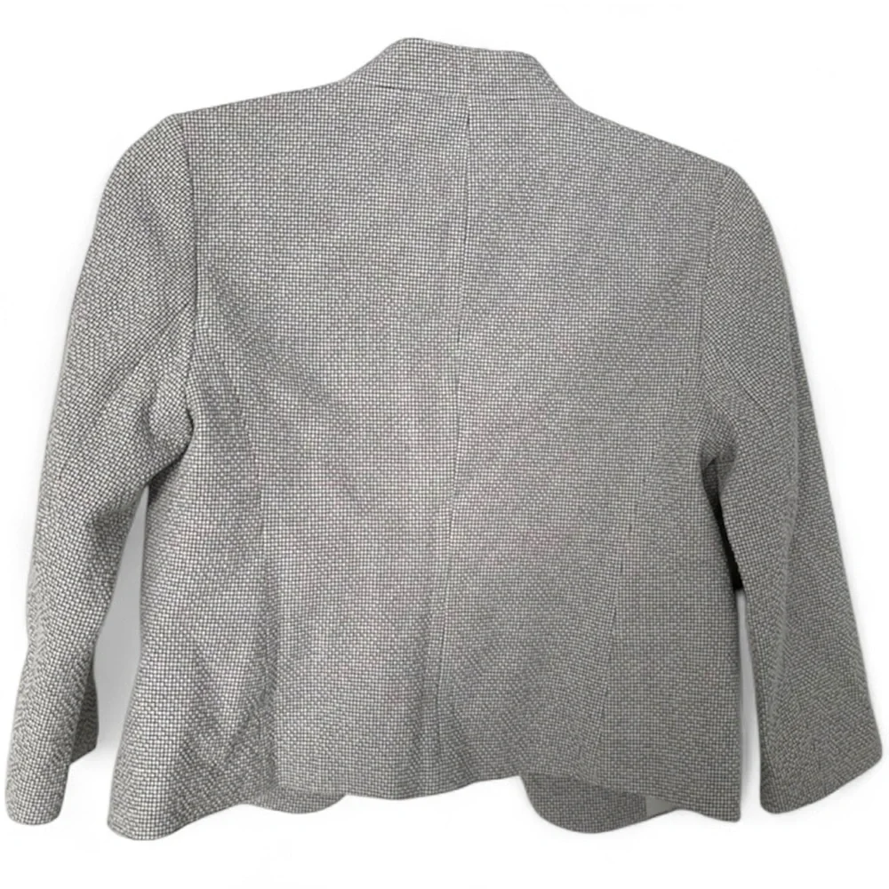 🆕 (2P) ANN TAYLOR FACTORY SILVER/BLACK BLAZER - Picture 2 of 2